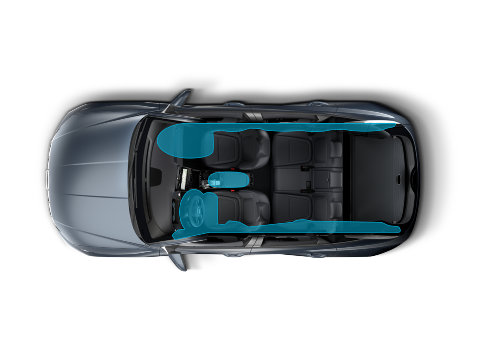 Zvýšená bezpečnost díky 7 airbagům